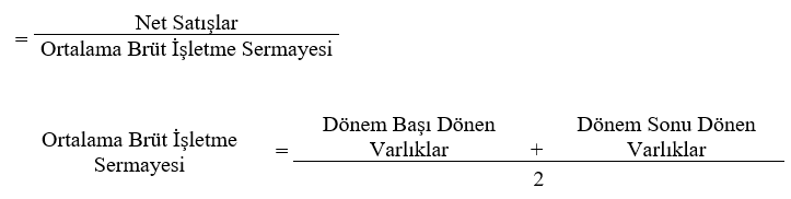 Brüt İşletme Sermayesi Devir Hızı  (Gross Working Capital Turnover Ratio)
